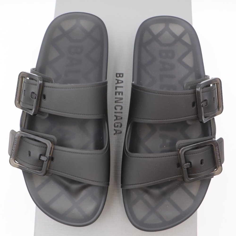 NIB Balenciaga Mallorca Platform Buckle Platform Sandals - Picture 12 of 16